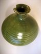 Thai Thailand Sawankaloke Green Glazed Relief Decor Pottery Vase Ca.  16th C. Other photo 9