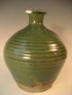 Thai Thailand Sawankaloke Green Glazed Relief Decor Pottery Vase Ca.  16th C. Other photo 2