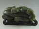 900g Old Chinese Hetian Jade Carved Two Pixiu Carving Other photo 7