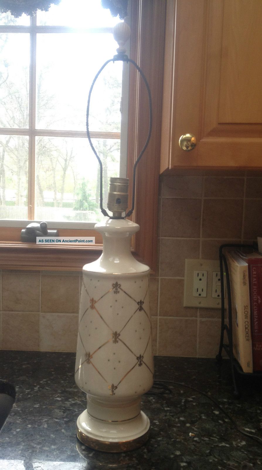 Rare Antique Porcelain Vase / Lamp Gold Hand Painted Early 1900 ' S Vases photo