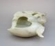 18 - 19th C.  Chinese Hetian Jade Carved Peach Flowers Brush Washer Other photo 2