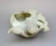 18 - 19th C.  Chinese Hetian Jade Carved Peach Flowers Brush Washer Other photo 5