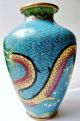 Antique Cloisonne Vase - Colorful & Decorative - Wonderful Dragon Pots photo 5