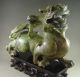 4320g Antique Chinese Old Jade Carved Double Pixiu Carving Other photo 5
