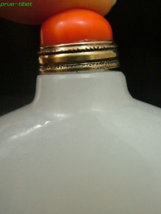 White - Jade Snuff Bottle Rare Chinese Antique P - 0002 photo