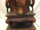 Lrg Chinese Wood & Gesso Lacquered Figure Of A Dignitary Sat On A Throne 19thc Woodenware photo 11
