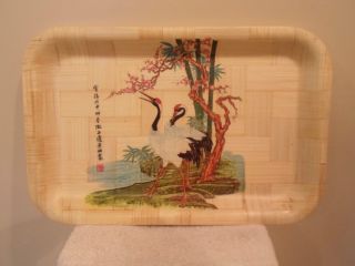 Bamboo Plater/tray,  Signed 16 