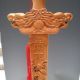 China Yangzhou Hand Openwork Carving Wood Carving Tao Mujian Swords photo 2