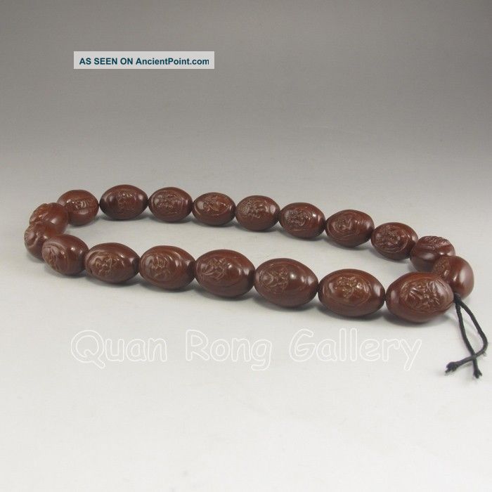 Chinese Peach Kernel Bracelet - Eighteen Buddha Nr Bracelets photo