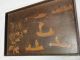 Antique Chinese Inlay Wood Tray - Boats,  Birds,  Flowers,  People - Marked Boxes photo 1