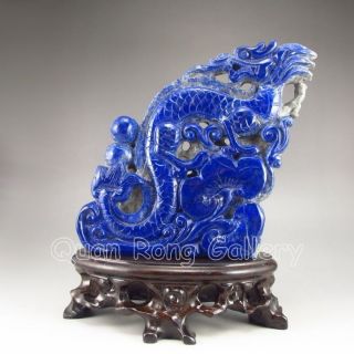 Chinese Lapis Lazuli Statue - Dragon Nr photo