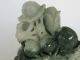 Antique Jadeite Jade Statue With Two Tone Colors Longevity Peach & Mouses. Other photo 2