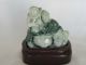 Antique Jadeite Jade Statue With Two Tone Colors Longevity Peach & Mouses. Other photo 8