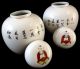 Pair Of Vintage Chinese Porcelain Ginger Jars Enamelled Famille Verte Porcelain photo 5