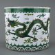 Large Antique Chinese Famille Rose Dragon Porcelain Brushpot Other photo 4