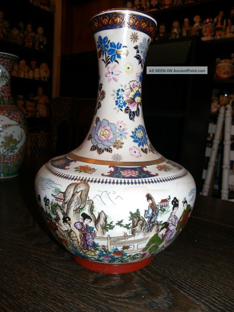 Large Porcelain Landscape Japanese Vase 14 