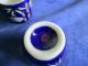 5 Pieces Cobalt Blue Sake Set Marked Japan Bamboo & Japanese Writing Design Mint Glasses & Cups photo 2