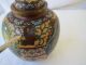 Japanese Cloisonne Meiji Period Rare Color Eagle Bird Footed Ginger Jar Vase Bowls photo 10