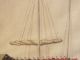 A Good Chinese Rice - Paper (pith) Painting Of A Boat Being Rowed 19thc (c) Paintings & Scrolls photo 2