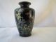 Antique Japanese Cloisonne Meiji Period Wireless Design Butterfly Vase Nr Vases photo 4