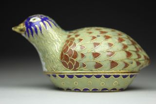 Chinese Handwork Cloisonne Duck Old Statues photo