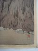 Orig 1937 Japanese Woodblock Print Hiroshi Yoshida Misty Day Nikko Jizuri Seal Prints photo 3