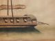 A Good Chinese Rice - Paper (pith) Painting Of A Junk 19thc (a) Paintings & Scrolls photo 3