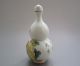 Chinese Handmade Coloured Drawing Ceramic Chrysanthemum Birds Snuff Bottle Snuff Bottles photo 2