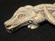 Antique Japanese Ox Bone Okimono Netsuke Of A Crocodile Alligator Netsuke photo 5