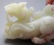 18 - 19th C.  Chinese Hetian Jade Carved Dragon Beast Phoenix Tail Statue Other photo 10