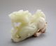 18 - 19th C.  Chinese Hetian Jade Carved Dragon Beast Phoenix Tail Statue Other photo 2
