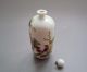 Chinese Handmade Coloured Drawing Ceramic Chrysanthemum Birds Snuff Bottle Snuff Bottles photo 4