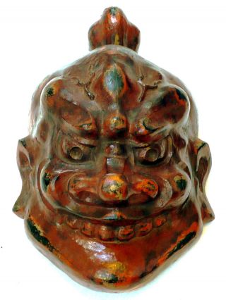 Antique Gigaku Mask Kongo Japanese,  Masque Japonais. photo