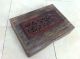 One Of A Kind Asian Antique Wood Craving Box Rare Burma photo 2