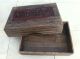 One Of A Kind Asian Antique Wood Craving Box Rare Burma photo 5