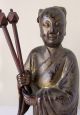Pair Of Antique Buddhist Giltwood Celestial Attendant Figures China Chinese Men, Women & Children photo 4