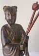 Pair Of Antique Buddhist Giltwood Celestial Attendant Figures China Chinese Men, Women & Children photo 5