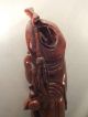 Large Chinese Carved Hardwood Figure Of A Traveling Old Man 19thc Woodenware photo 8