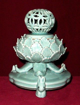Korean Celadon Porcelain Incense Burner photo