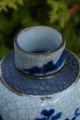 Antique (32cm) Chinese Crackle Glaze Blue & White Lidded Vase - With Mark Vases photo 10