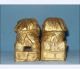 Pair Of Antique Chinese Gold Gilt Wooden Lions/foo Dogs Foo Dogs photo 3