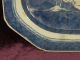 Antique 19c Chinese Export Porcelain Blue Canton Platter 15.  5 