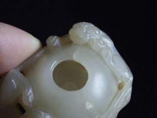 Chinese Jade Carving Double Chilong Washer photo