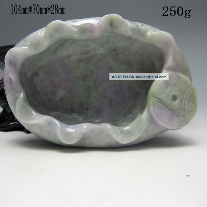 100% Natural Jadeite A Jade Hand - Carved Brush Washer Nr/pc1936 Brush Washers photo