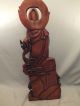 Large Chinese Carved Boxwood Figure Of Guanyin Early 20thc Woodenware photo 6