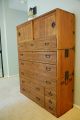 Vintage Japanese 3 Section Tansu Clothing Chest Other photo 1