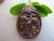 Tibet Folk Classical Jade Stone Carve Lucky Auspicious Red Bull Pendant 400 Reproductions photo 1