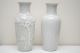 Pair Chinese Antique Republic Period Porcelain White Crackle Clazed Carved Vase Other photo 11