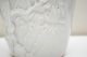 Pair Chinese Antique Republic Period Porcelain White Crackle Clazed Carved Vase Other photo 7