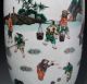 Antique Chinese Famille Verte Rouleau Vase With Figures + Kangxi Mark Vases photo 6
